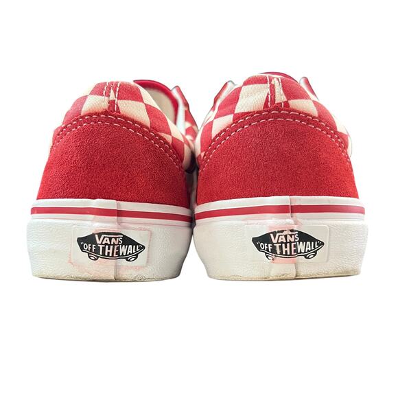Vans Old Skool Checkered Red Low Top Lace Up Sneakers Women US 8 / Men US 6.5 - Picture 2 of 8